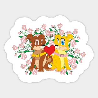 Two dogs Sticker